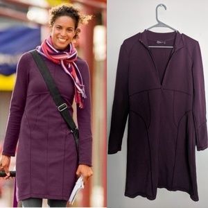 Athleta Cassidy Ponte Athletic Zip Sweater Dress